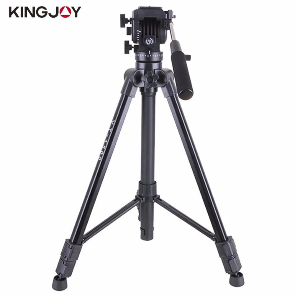 

Kingjoy VT-1500 Video Camera Tripod 3 Section Flip Lock Video Tripod With Fluid Damping Head For Camcorder