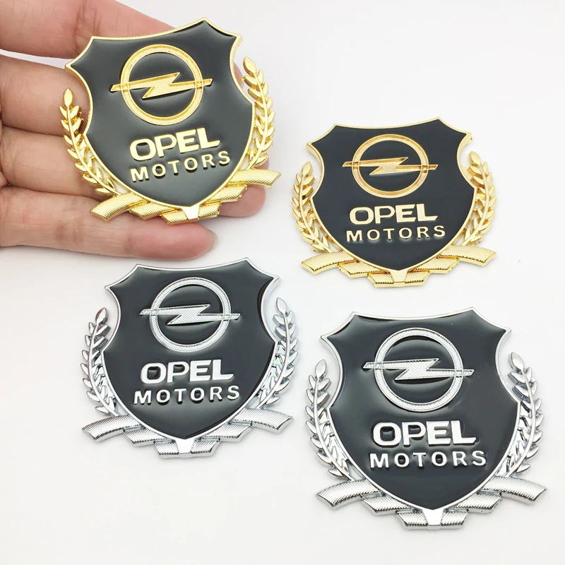 

ANTINIYA 2pcs 3D Metal Ultrathin Car Sticker for Opel Astra H G J Insignia Mokka Zafira Corsa Vectra Car styling Decoration