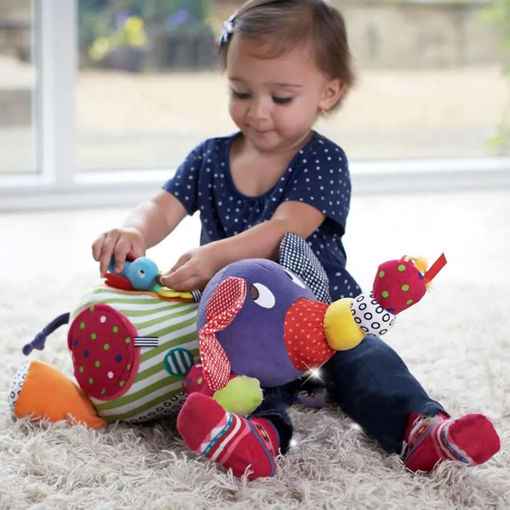 

Educational Toys For Baby 0-12 Month Cartoon Plush Elephant Baby Rattles Brinquedos Para Bebe Oyuncak Baby Toys