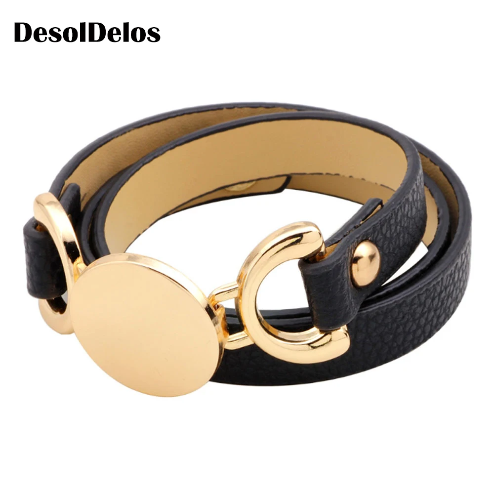 

2019 New Simple Bracelets & Bangles New Arrival Leather Bracelet Ms Original Multi-layer Winding Act The Role Ofing Is Tasted