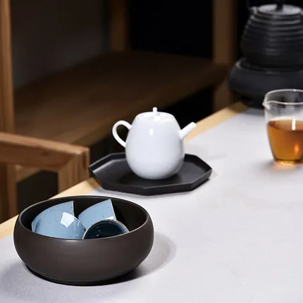 Фиолетовый; песок чай мыть чайный набор кунг-фу чай чашка мыть простой чайник Размер Ручка мыть черный красный фиолетовый пепельница чайная церемония аксессуары