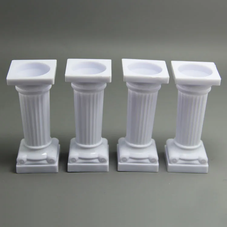 (10set/lot)Free Shipping 4pcs Plastic 3" Grecian Pillars Elegantly