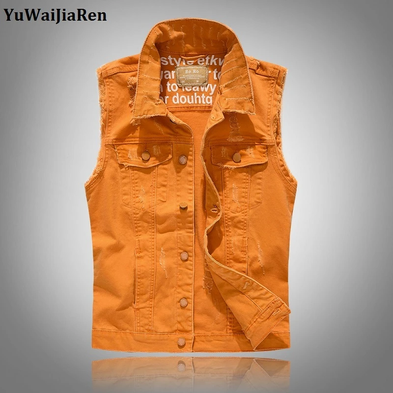 mens orange denim jeans