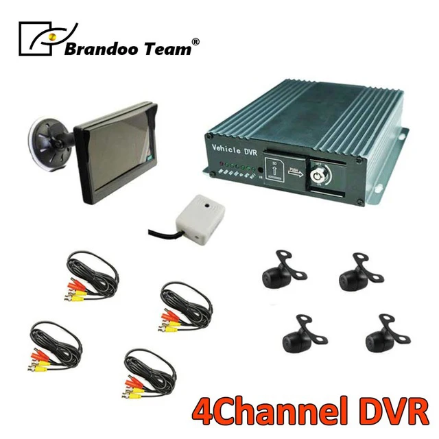 4CH Trianing Car dvr kit,with Russian/English menu, free shipping,Max support 2pcs 128GB SD card,driving school bus cars DVR