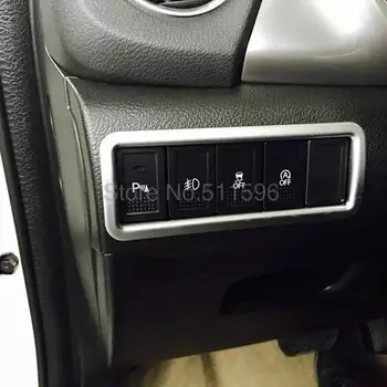 

For Suzuki Vitara Escudo 2015 2016 2017 ABS Chrome Matte Headlight Lamp Switch Button Decorative Cover Trim Modling 2pcs