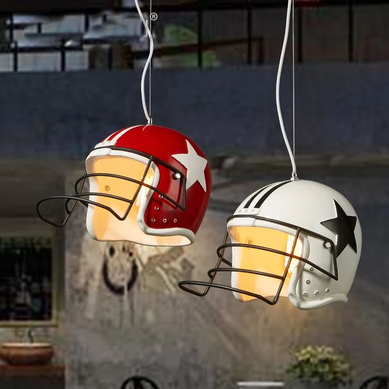 

Creative Baseball Helmet hanglamp pendant lights lamps led lights for home nordic pendant light fixtures loft style hanging