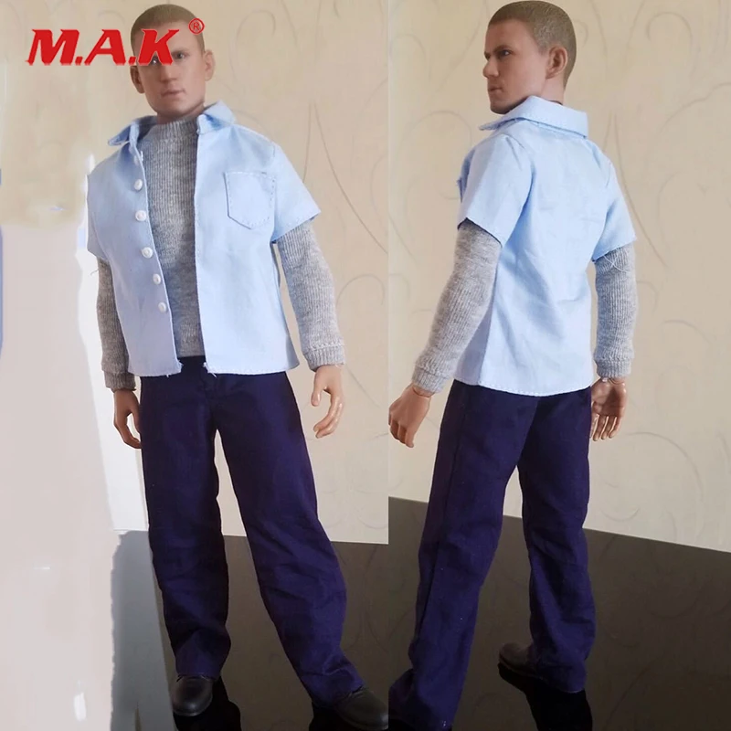 

1/6th Male clothing set 1/6 Scale Prison Break Movie leading man Prison Clothing set for 12 inches Man Action Figure