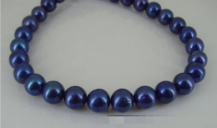 

FREE shipping>>> >>stunning HUGE 11-12mm tahitian black blue pearl necklace 17inch 6.07
