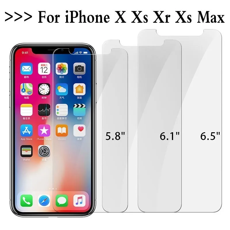 2.5D Закаленное стекло для iPhone X Xs Xr Защитная пленка экрана Max на XR 2018 новое защитное
