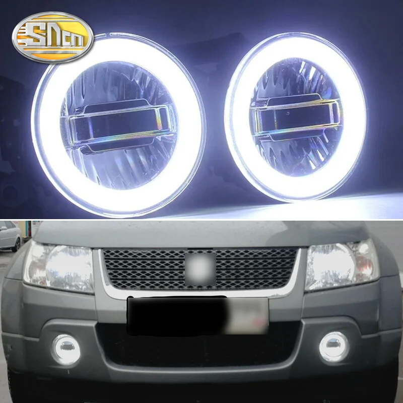 SNCN 3 IN 1 Functions Auto LED Angel Eyes Daytime Running Light Car Projector Fog font