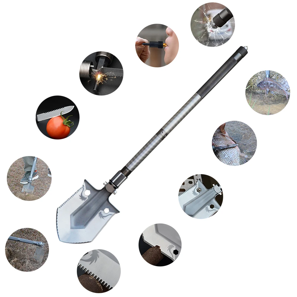 Многофункциональная Инженерная лопата, железная лопата, корень, складная лопата для выживания с киркой/мотыгой/пилой/ножом, инструмент для улицы