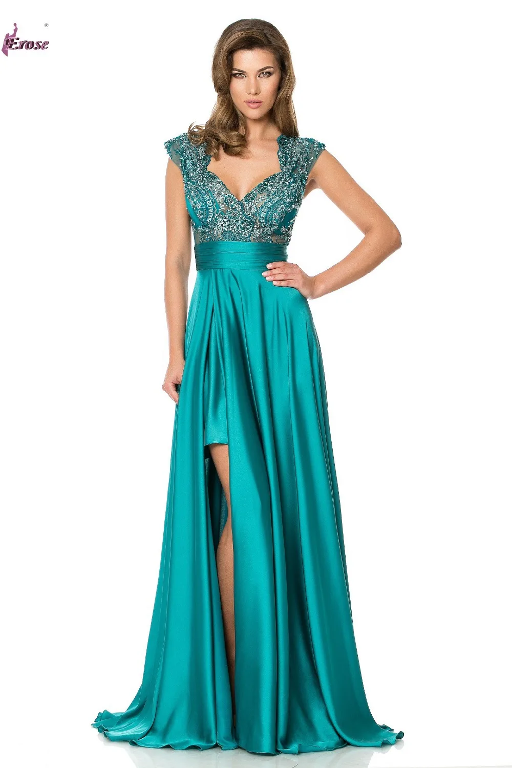 Wedding Teal Prom Dresses online get cheap teal short prom dresses aliexpress com alibaba ade 280 beaded appliques sweetheart high low back see through satin dress gown
