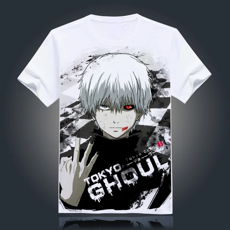 Футболка Tokyo Ghoul новая японская аниме Кен канеки костюм для косплея удобная