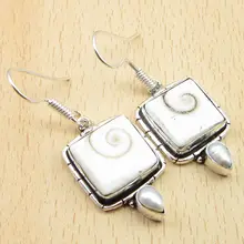 Indio SHIVA OJO y Aretes de PERLA, Revestimiento de plata Joyería HOOK 1 3/4 Pulgadas