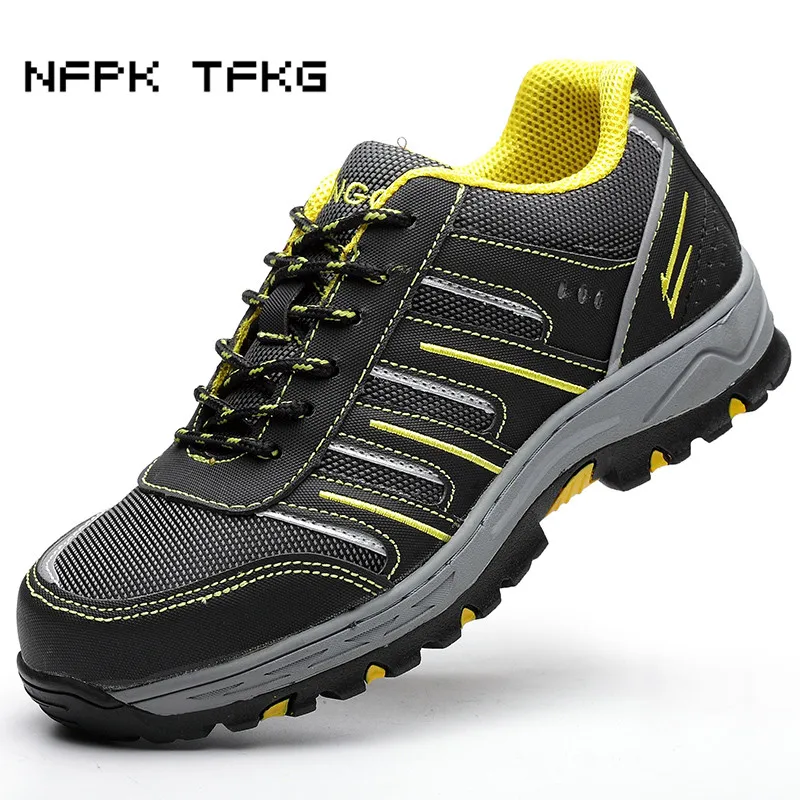 steel toe breathable work shoes