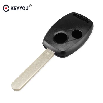 

KEYYOU 2 Buttons Blade Remote Car Key Case Shell Fob Cover Keyless Car Key For Honda Civic CRV Pilot Fit 2008 2009 2010 2011