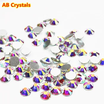 

Free Shipping ss3-ss40 1440pcs Non Hotfix Original Elements Crystal Nail Art Clear Rhinestone AB Crystal ss3 ss4 ss6 ss10 ss20