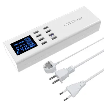 

QI Wireless Charger Quick Charge 3.0 Smart USB Charger Station HUB Led Display Power Adapter For iPhone Samsung Huawei Xiaomi