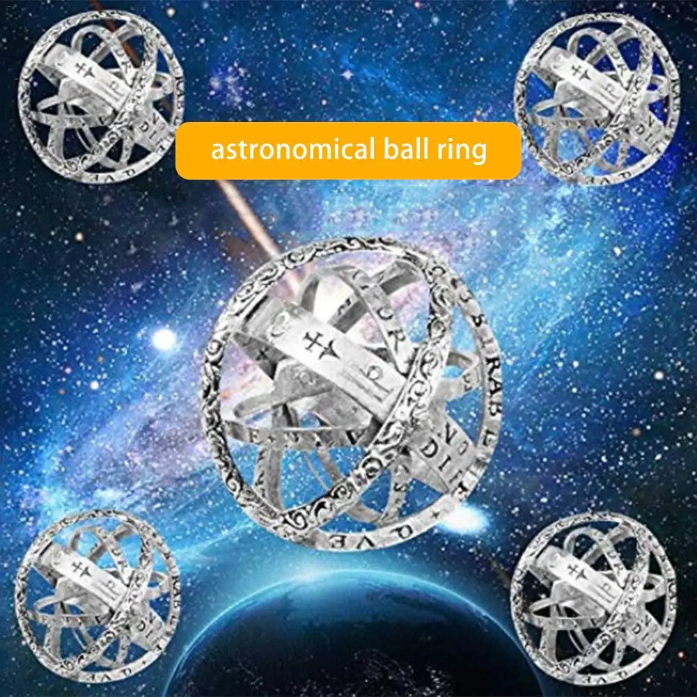 Close Is Love Allowevt Folding Ring Folded Into Astronomical Ball Ring Hand-carved Open Is The World newcomer Copper 