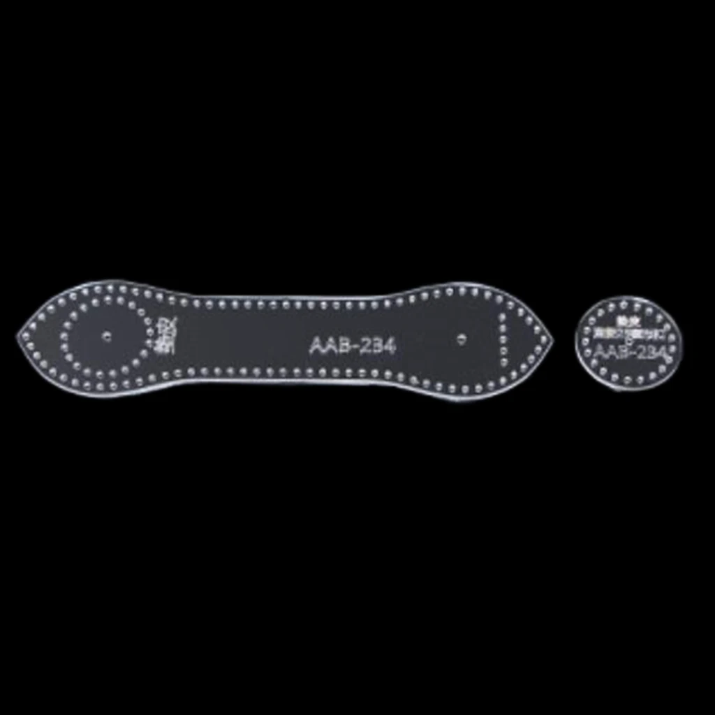 Clear DIY Leather Craft Acrylic Coin Purse Keychain Pattern Stencil Template Tool