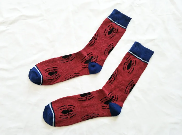 Носки для косплея с черной пантерой Marvel, Капитан Америка, Супер Марио, забавные крутые модные мужские носки, удобные новые хлопковые носки - Цвет: A