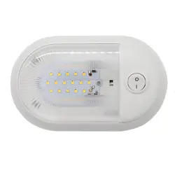 12 V/24 Vled Rv потолочный купольный светильник Rv Внутреннее освещение для прицепа Camper с переключателем, одинарный колпачок (теплый белый)