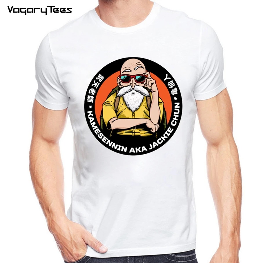 Новое поступление забавная футболка Master Roshi летняя хипстерская с коротким