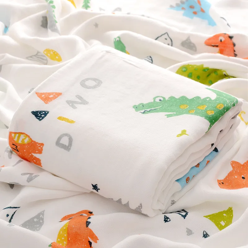 4 слоя бамбуковые муслиновые пеленальные одеяло для новорожденного одеяло для ребенка пеленать одеяло прямоугольной формы, из муслина пеленки Хлопок Детская ванна - Цвет: 1 konglong