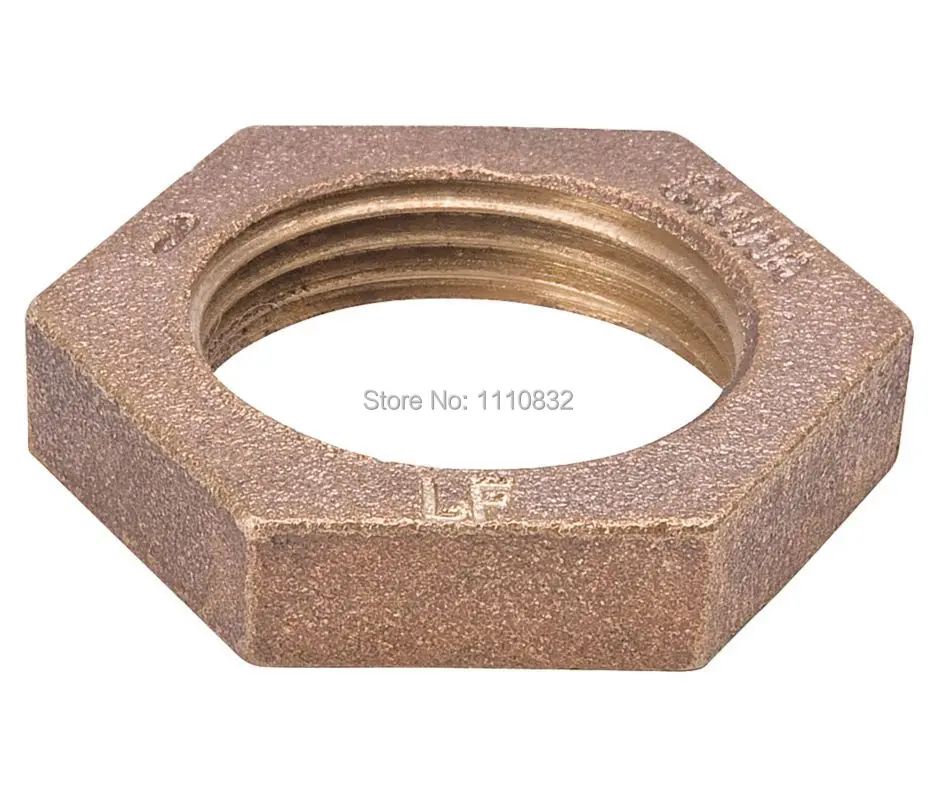 Factory Direct Hexagon Brass Locknut, 1/4 In, FNPT NPT Female Nuts,125