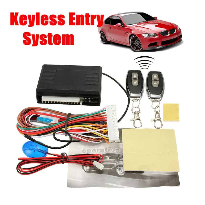 12V Universal Keyless Entry System Car Alarm Systems Device Auto Remote Control Kit Door Lock