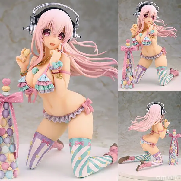 Японская фигурка аниме Alphamax super sonico Macaron sweet candy ver Коллекционная модель игрушек 17