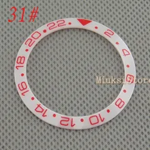 38 мм Фирменная Новинка белый керамика ободок красный цифровой весы для мужчин/для женщин механические часы Высокое качество