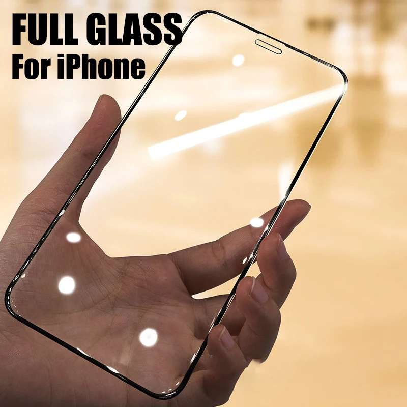

6D Explosion Proof Tempered Glass On The For iPhone Xr Screen Protector iPhone X Xs Max 8 7 6s Plus Full Cover Protective Glass