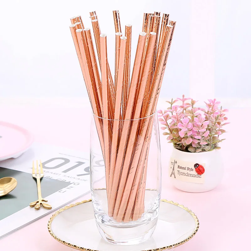 

25 Pcs Disposable Straws Juice Drinking 197mm Safe for Home Wedding Party Cocktail TT-best