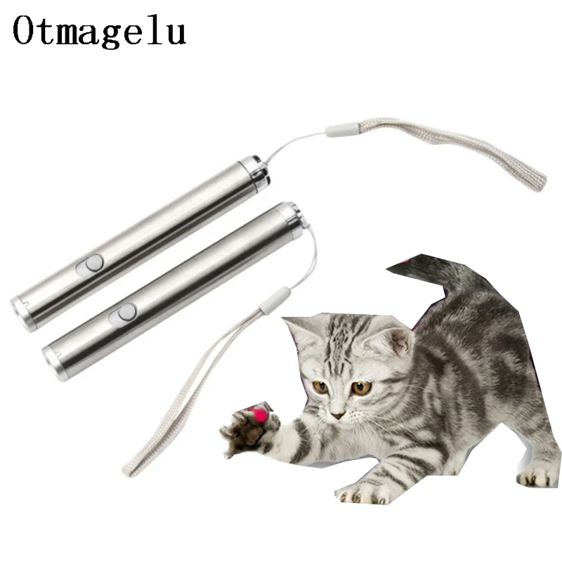 OnnPnnQ Funny Pet Cat Toys LED Laser Pointer light Pen With Bright red Dots Interactive Holder For Cats Training Pet Products1