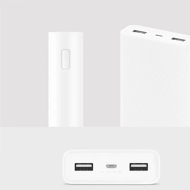 xiaomi power bank 20000mah портативная зарядка повербанк Поддержка QC3.0 Двойной USB внешний аккумулятор mini mi powerbank внешний аккумулятор для телефона