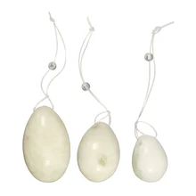 Набор из 3 нефрита светильник яйцо зеленый тазовый пол мышцы Кегеля упражнения вагинальные подтяжки иони яйца Бен Ва мяч для женщин девочек