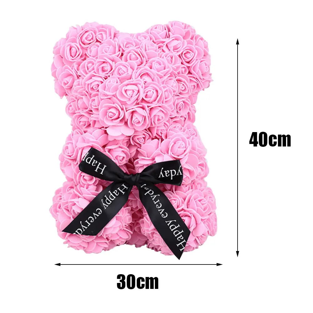 Artificial rose Romantic Lovely PE Valentine'S Day Toy Girlfriend gift Funny Simulated Bear Dolls for Wedding Anniversary Gift