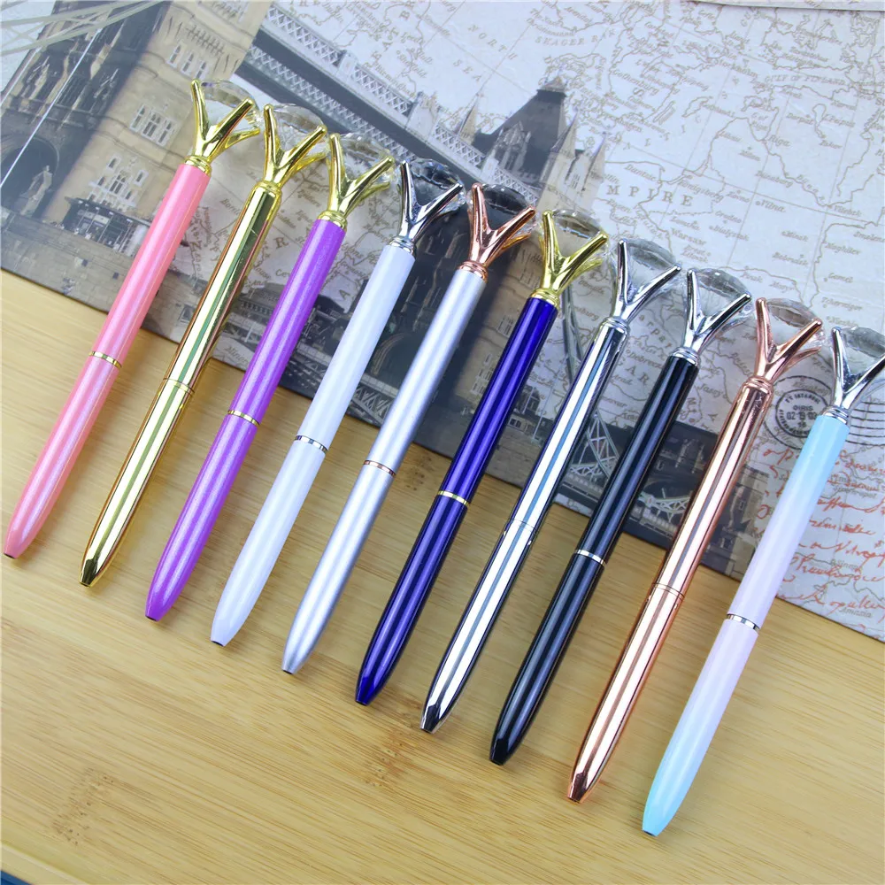 1 Pcs Creative Crystal Pen Diamond Ballpoint Pens Stationery Ballpen