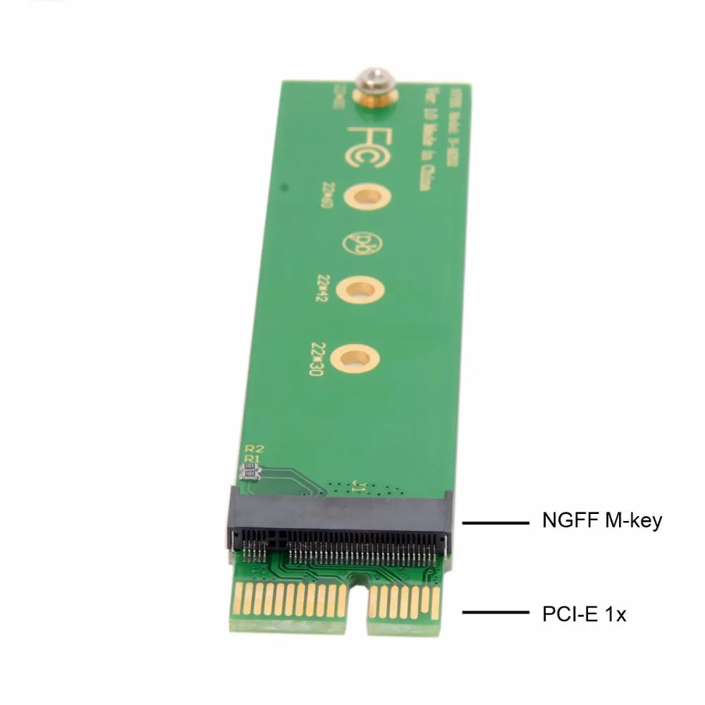 NGFF M key NVME AHCI SSD для PCI E 3 0 1x x1 Вертикальный адаптер XP941 SM951 PM951 960 EVO SSD|Кабели передачи
