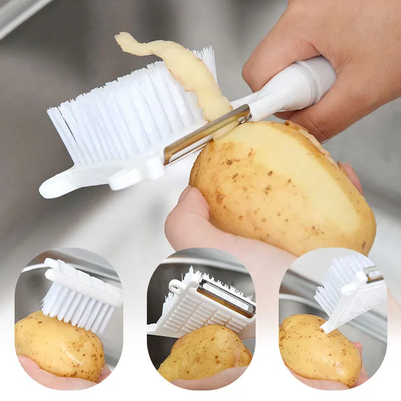 2018 Creative Fruit Peeler Tools Cleaning Brush Kitchen Multifunctional