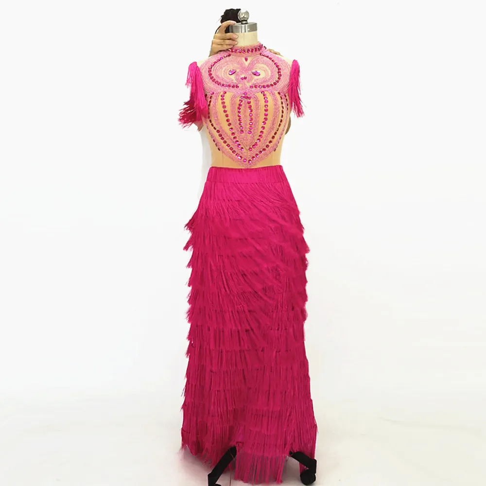 Rosa quente ilusão branco sereia vestidos de