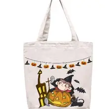 Joyloading дома Творческий тыквы хэллуин scarecr дизайн многоразовые для бакалейный продуктов хозяйственная сумка с застежкой-молнией складная сумка