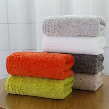 

34x75cm 100% Cotton Solid Color Adult Comfortable Washcloth Home Hotel Soft Absorbent Bathroom Hand Towel For Kids