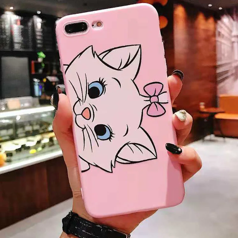 Kerzzil Cute Cartoon Marie Cat Phone Case For iPhone X XR XS MAX Soft TPU Back Cover for 6 6S 7 8 Plus Silicone Cases |