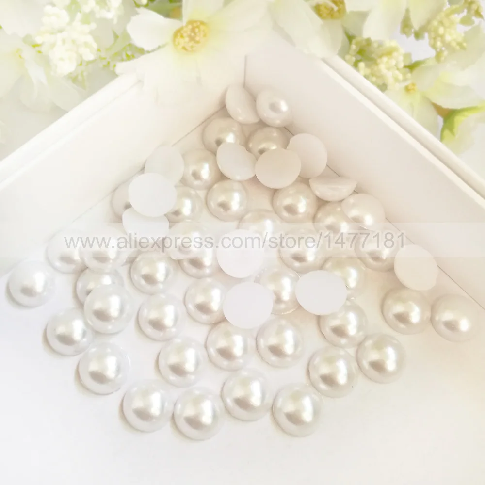 12mm Half Round Pearls white-1