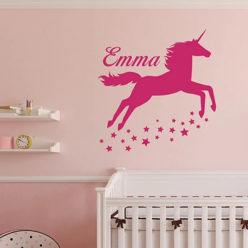 Personalized-Girl-Name-Vinyl-Sticker-Magical-Unicorn-Art-Home-Decor-Girls-Bedroom-Nursery-Decor (1)