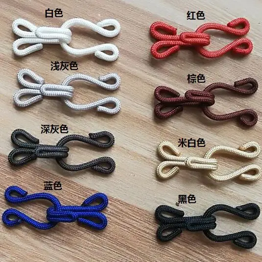 10sets Garment Hooks Fabric Coated Hook and Eye for Garment Fur Coat Colorful Black White