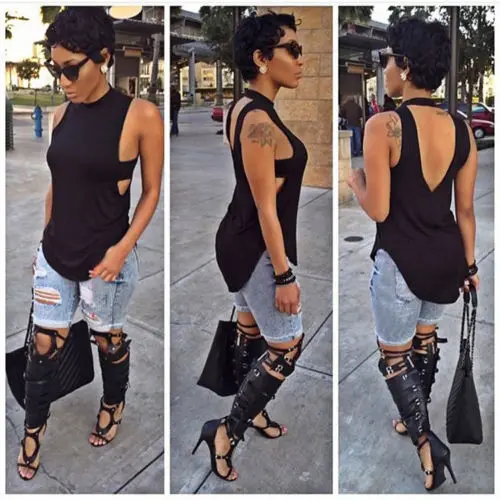 

Fashion Women T-Shirts Summer Top Sleeveless Casual Tee TOPs T-Shirt HOT 2016 fashion new style