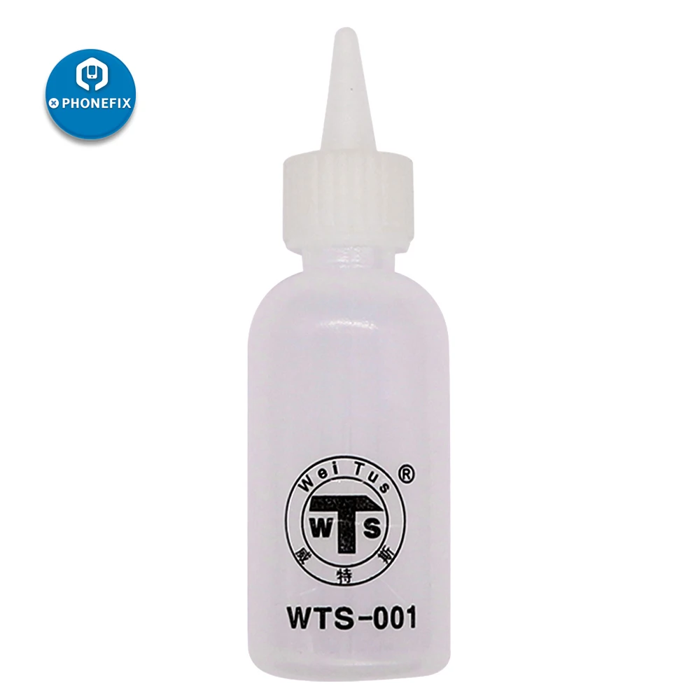 

PHONEFIX 50ml Dispenser Bottle Liquid Flux Dispenser Plastic Bottle for Rosin Solder Soldering Flux with 1 Needle